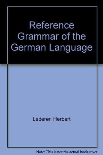 Stock image for Reference Grammar of the German Language for sale by HPB-Diamond
