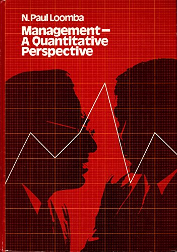 Imagen de archivo de Management: A Quantitative Perspective a la venta por Wonder Book