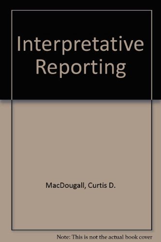 Beispielbild fr Interpretative reporting zum Verkauf von dsmbooks