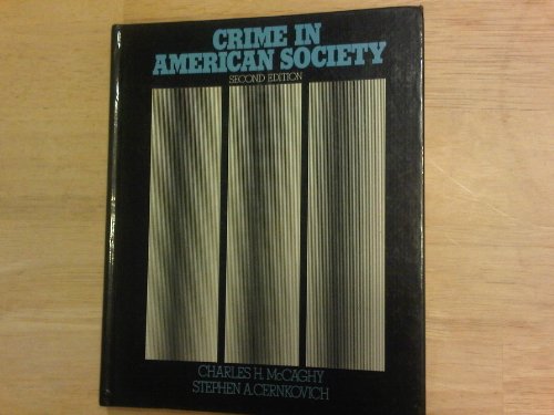 Stock image for Crime in American Society for sale by Better World Books