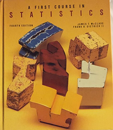 9780023785610: A First Course in Statistics