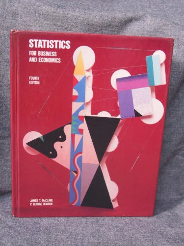 Beispielbild fr Statistics For Business and Economics zum Verkauf von Better World Books