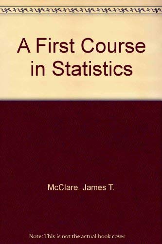 Stock image for A first course in statistics for sale by SecondSale