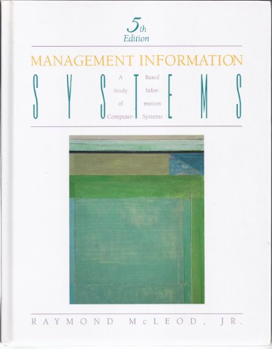 Imagen de archivo de Management Information Systems : A Study of Computer-Based Information Systems a la venta por Better World Books