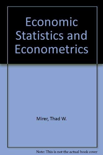 9780023818103: Economic Statistics and Econometrics