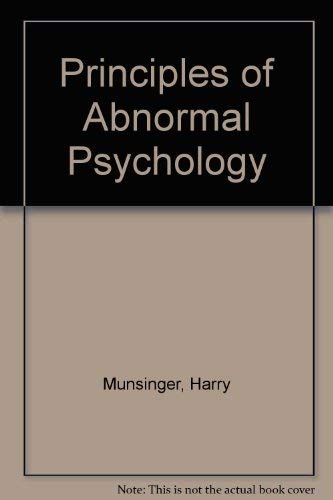 Imagen de archivo de Principles of abnormal psychology a la venta por HPB-Red