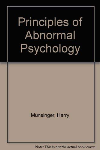Stock image for Principles of abnormal psychology for sale by HPB-Red