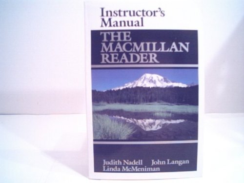 Beispielbild fr Instructor's Manual The Macmillan Reader zum Verkauf von Better World Books
