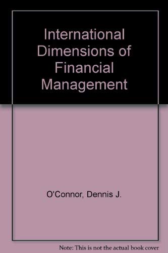 Beispielbild fr International Dimensions of Financial Management. zum Verkauf von Brentwood Books