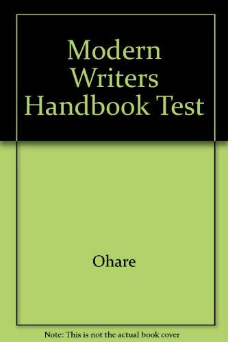 9780023891748: Modern Writers Handbook Test