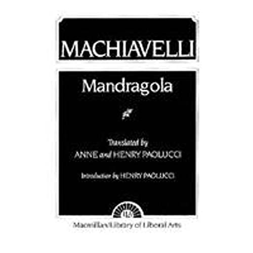 Beispielbild fr Machiavelli : Mandragola zum Verkauf von Better World Books