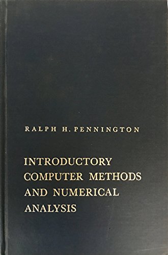 Beispielbild fr Introductory Computer Methods and Numerical Analysis zum Verkauf von Better World Books