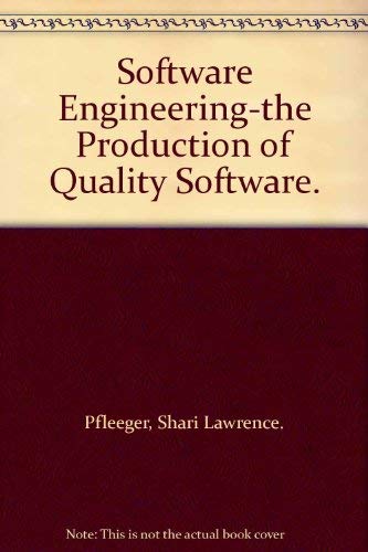 9780023957208: Software Engineering: The Production of Quality Software