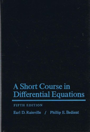 Stock image for A Short Course in Differential Equations for sale by Alien Bindings