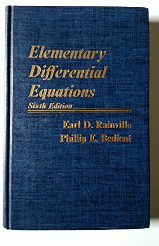 Beispielbild fr Elementary differential equations zum Verkauf von Gulf Coast Books