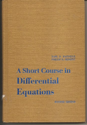 A Short Course in Differential Equations.