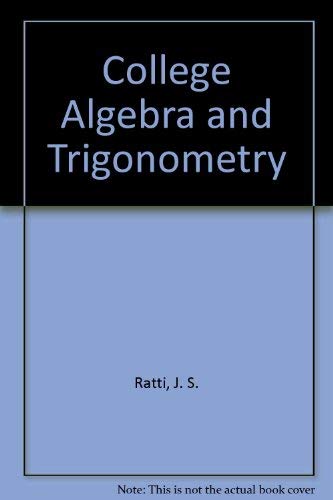 9780023985300: College algebra and trigonometry