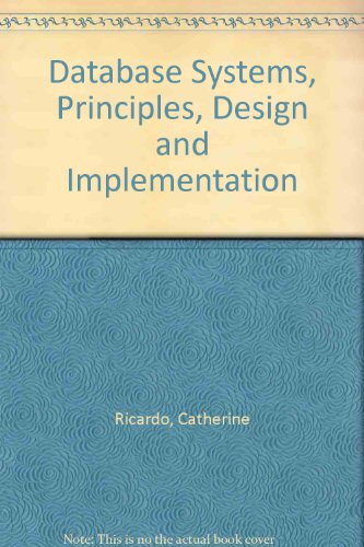 9780023996658: Database Systems, Principles, Design and Implementation