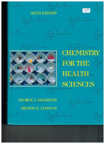 9780024051516: Chemistry for the Health Sciences