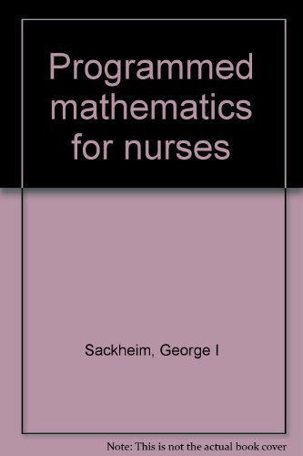 Imagen de archivo de Programmed Mathematics for Nurses a la venta por ThriftBooks-Dallas