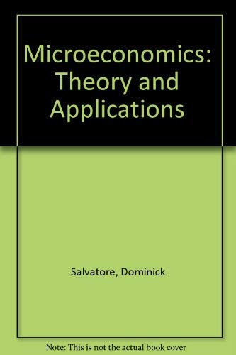 Stock image for Microeconomics: Theory and Applications for sale by HPB-Red