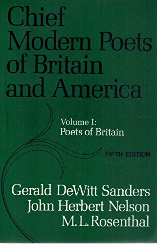 Beispielbild fr Chief Modern Poets Of Britian And America-Volume I: Poets Of Britian zum Verkauf von Foxtrot Books