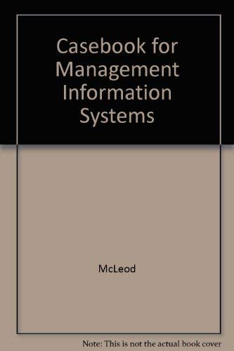 Stock image for Casebook for Management Information Systems for sale by Solr Books