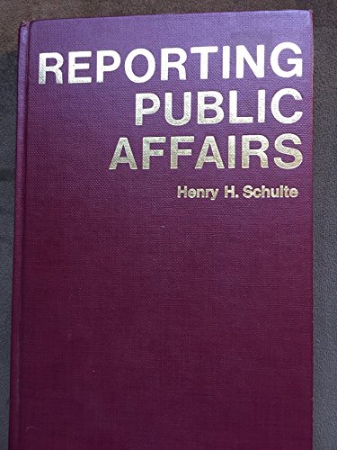 Stock image for Reporting Public Affairs for sale by Better World Books Ltd