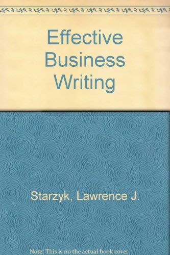 Beispielbild fr Effective Business Writing zum Verkauf von AwesomeBooks