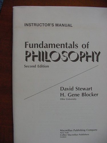 Stock image for Fundamentals of Philosophy Instructor's Manual for sale by The Book Cellar, LLC