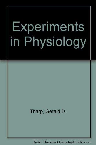 Beispielbild fr Experiments in Physiology zum Verkauf von Top Notch Books