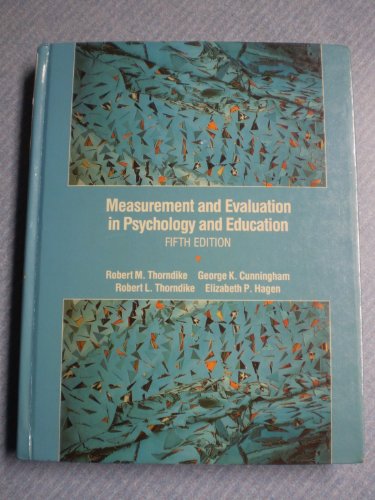 Stock image for Measurement and Evaluation in Psychology and Education for sale by ThriftBooks-Dallas