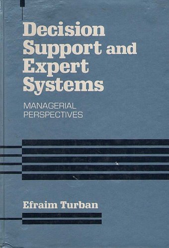 Stock image for Decision Support and Expert Systems: Management Support Systems (Macmillan series in information systems) for sale by AwesomeBooks