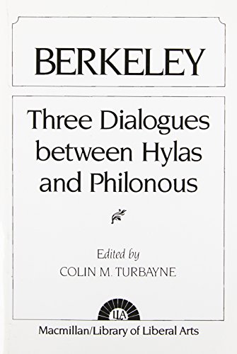 9780024216700: Berkeley: Three Dialogues between Hylas and Philonous
