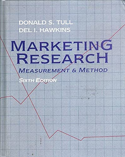 Stock image for Marketing research: Meaning, measurement, and method : a text with cases for sale by ThriftBooks-Atlanta