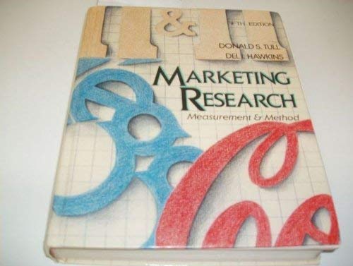 Stock image for Marketing research: Measurement & method : a text with cases (The Macmillan series in marketing) for sale by Phatpocket Limited