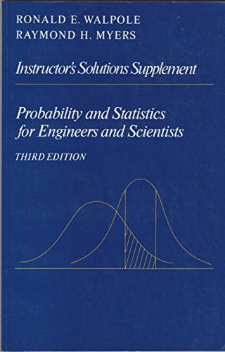 Imagen de archivo de Instructor's solutions supplement to accompany Probability and statistics for engineers and scientists a la venta por Wonder Book