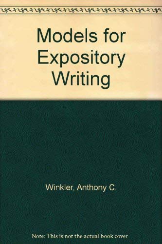 9780024285911: Models for Expository Writing