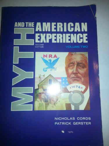 Beispielbild fr Myth and the American Experience zum Verkauf von HPB-Red