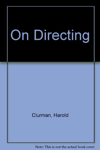 9780025264106: On Directing