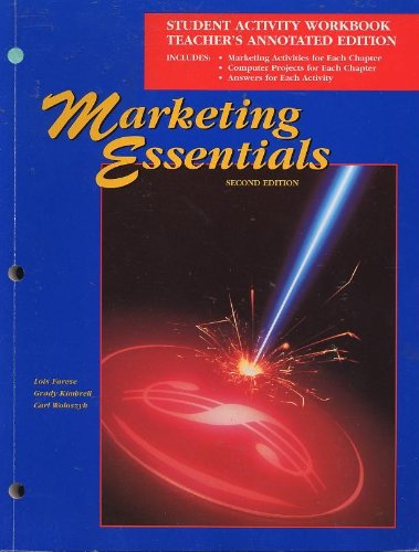 9780026406048: Marketing Essentials Second Edition: Student Activity Workbook Teacher's Annotated Edition