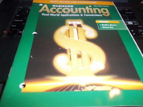 Stock image for Glencoe Accounting First-Year Course Math Review For Accounting. (Paperback) for sale by Nationwide_Text