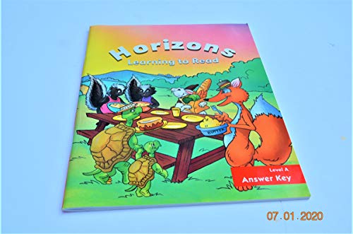 Stock image for Horizons: Learning to Read; Level A Answer Key for sale by Dailey Ranch Books
