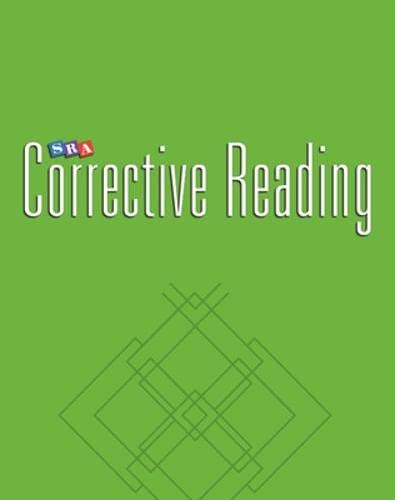 Stock image for Corrective Reading Decoding Level C, Blackline Masters for sale by Better World Books