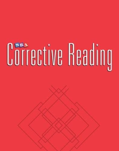 Stock image for Corrective Reading Comprehension Level B1, Blackline Masters for sale by Better World Books