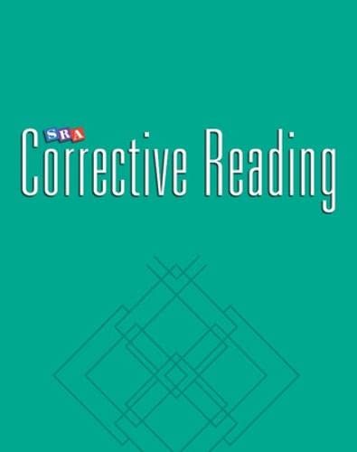 Stock image for Corrective Reading Comprehension Level C, Blackline Masters for sale by ThriftBooks-Dallas