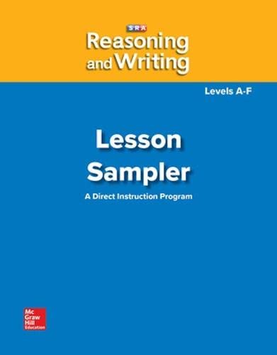 Beispielbild fr Reasoning and Writing - Lesson Sampler - Levels A-F zum Verkauf von ThriftBooks-Dallas