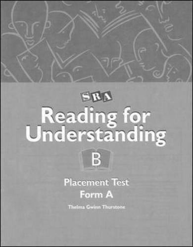 9780026850056: Reading for Understanding B - Placement Test A - Grades 3-12 (READING FOR UNDERSTANDING 1-3)