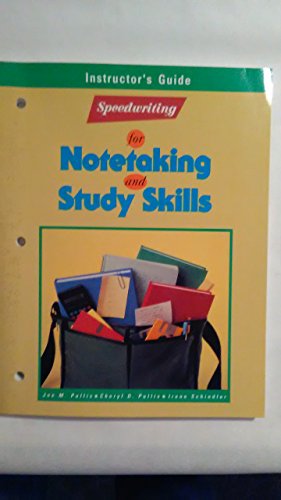 Speedwriting for Notetaking and Study Skills: Instructor's Guide (9780026851565) by Joe M. Pullis; Cheryl D. Pullis; Irene Schindler