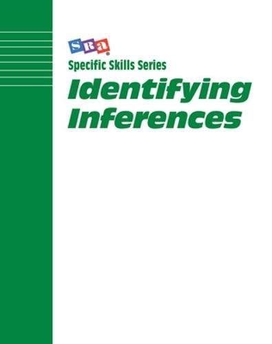 Identifying Inferences (SPECIFIC SKILLS SERIES) (9780026880008) by Boning, Richard